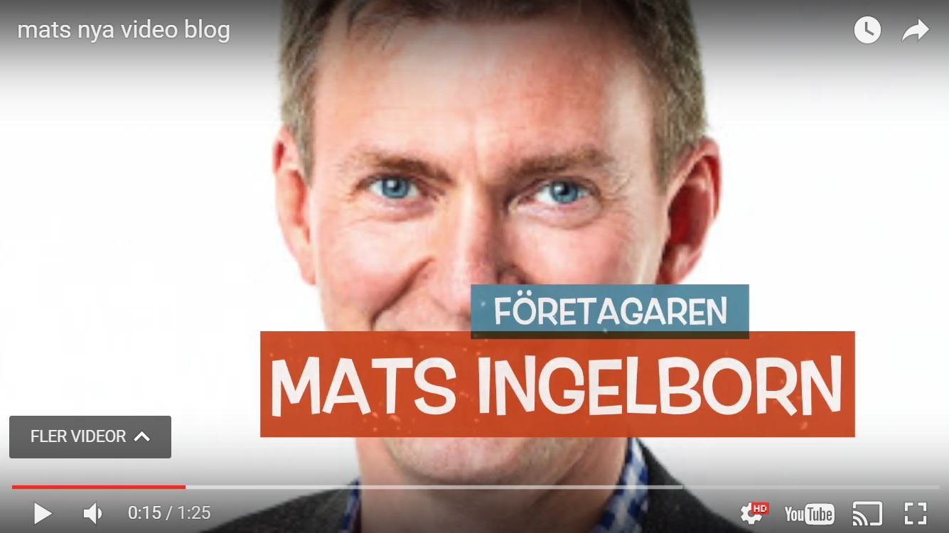 Mats Ingelborn startar videoblogg om företagande och e-handel