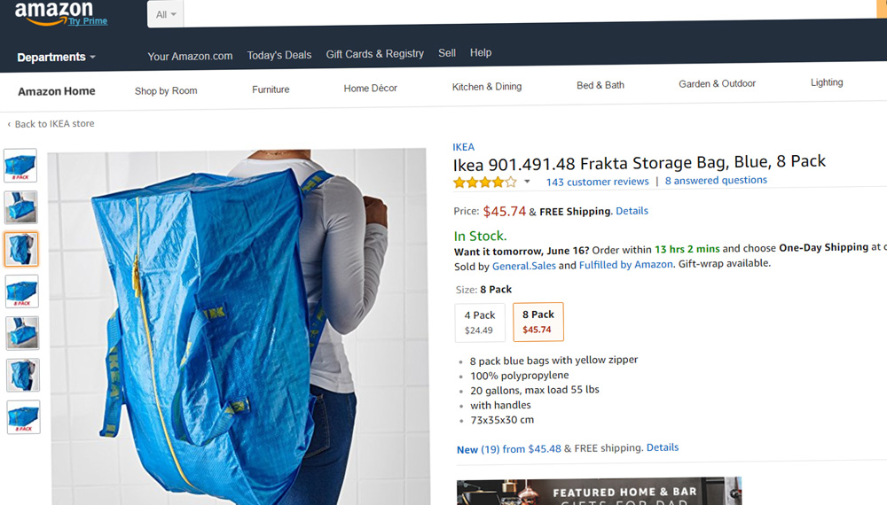 16 000 IKEA-produkter till salu hos Amazon