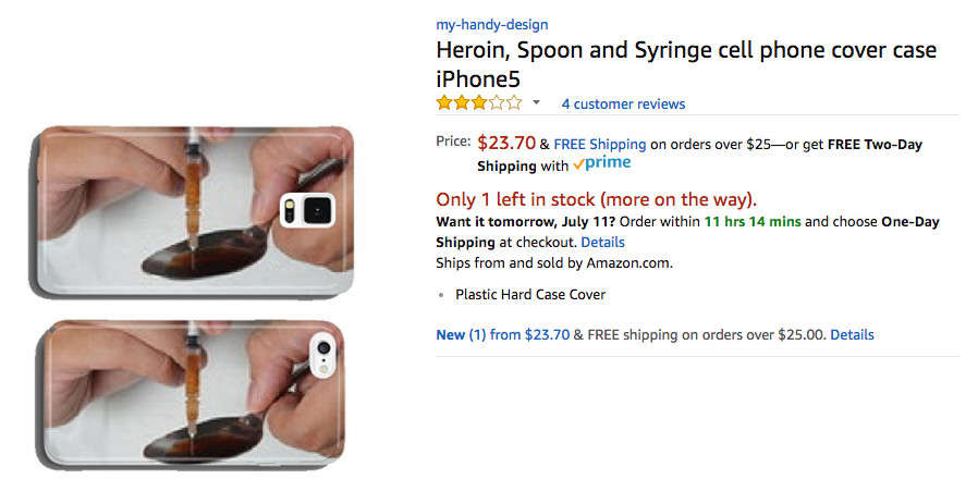 AI löper amok hos Amazon: Designar heroin-mobilskal