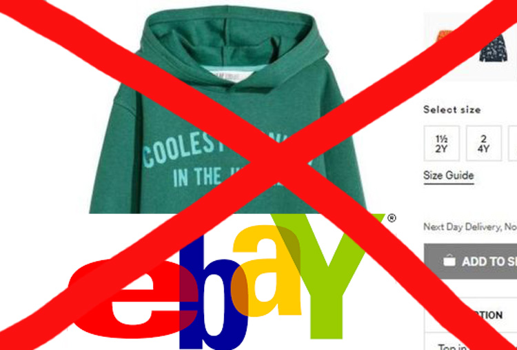 Efter H&M-skandalen: Tröjan förbjuds på eBay