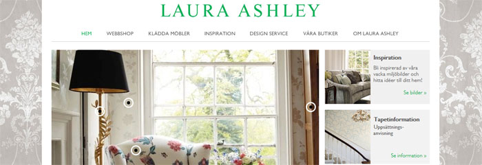 Engelska Laura Ashley får en svensk nätbutik