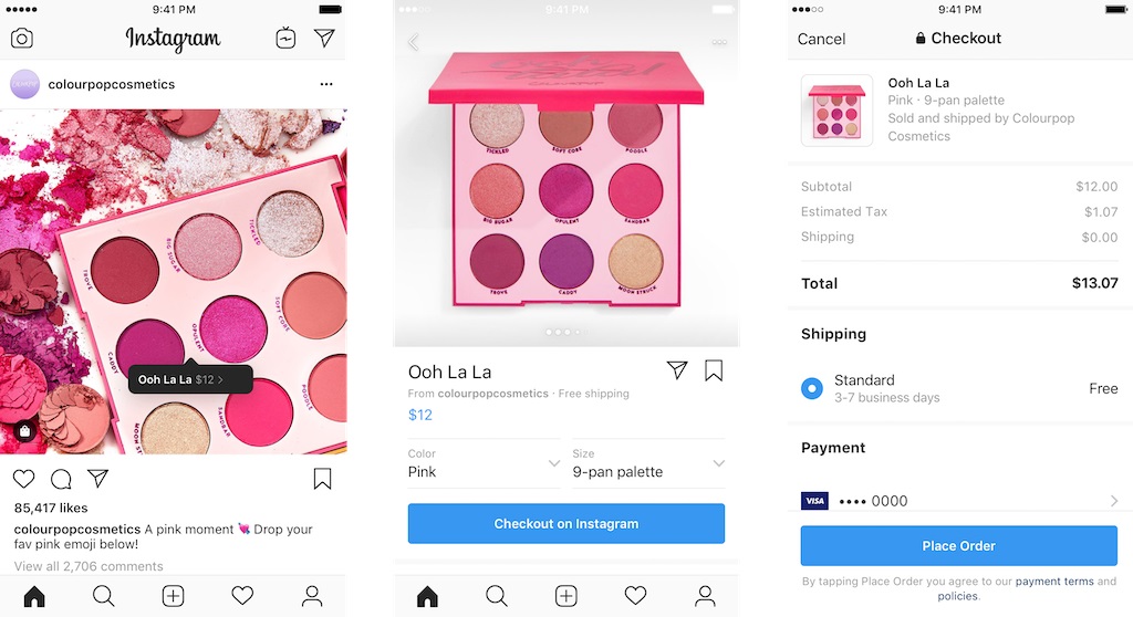 H&M först ut när Instagram lanserar egen checkout