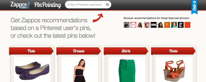 Zappos nya sajt kombinerar Pinterest med E-handel