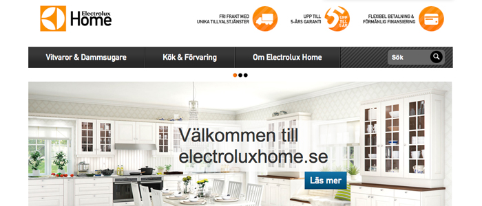 Electrolux E-handel ska locka kunder till butiken
