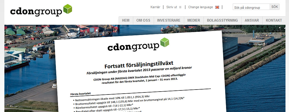 CDON Group omsätter en miljard, ber om en halv