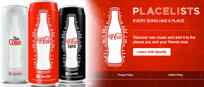 Spotifys logga tar plats på Coca-Colas nya burkar