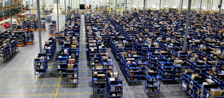 Distributionscentraler en viktig pusselbit för Amazon