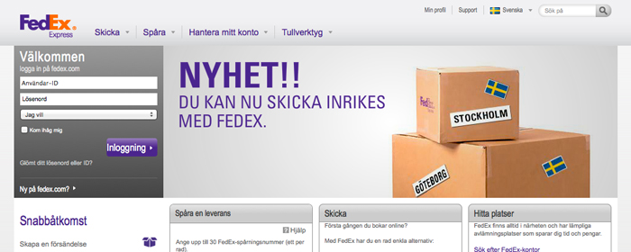 FedEx Express lanserar sin inrikestjänst i Sverige