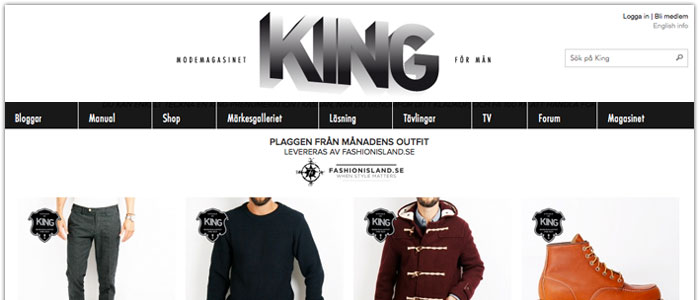 Modemagasinet King startar butik på nätet