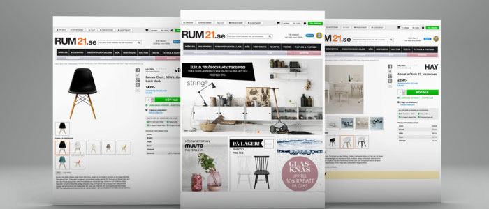 Rum21 möblerar om med ny sajt för samtliga butiker