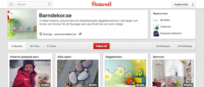 Pinterest lockar allt fler användare i Sverige