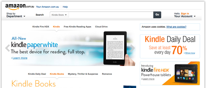 Amazon lanserar Kindle Store i Australien