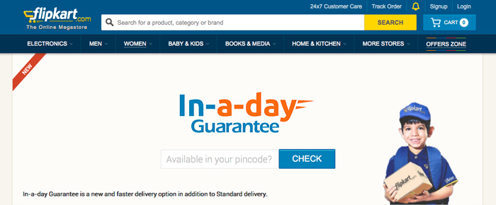 Flipkart levererar snabbt i kampen mot Amazon