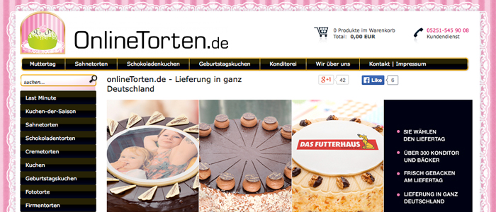 SkickaTårta.se har fått en smakstart i Tyskland