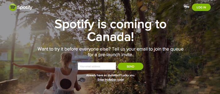 Spotify tar klivet in på den kanadensiska marknaden