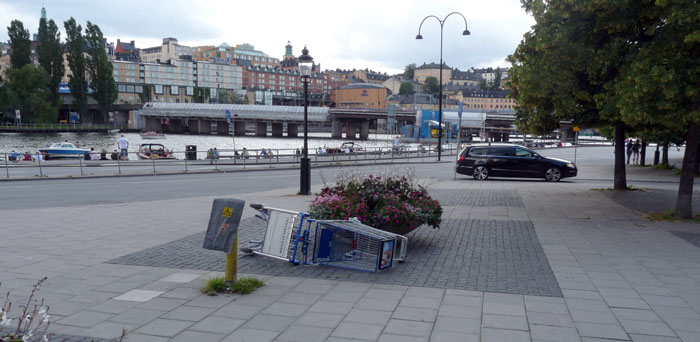 Långt ifrån alla tar sin kundvagn genom kassan