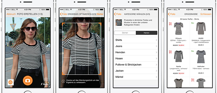 Zalando testar fotosök i sin mobila app