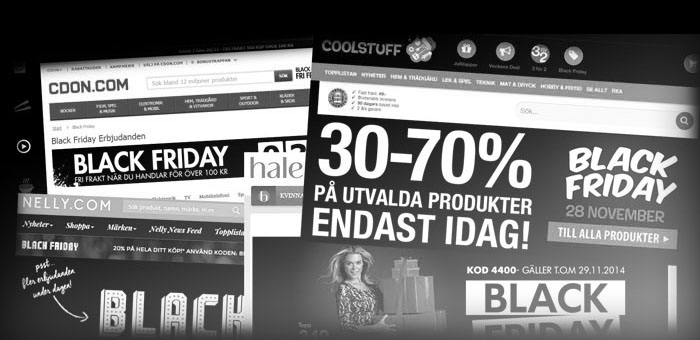 Näthandeln ökade med 50 procent under Black Friday