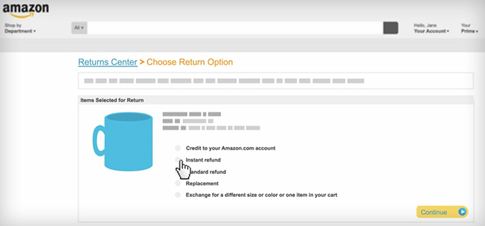 Snabba återbetalningar ger Amazon pengarna tillbaka