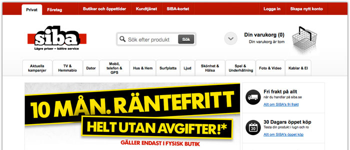 Elektronikjätten Siba väljer Resurs E-handelslösning