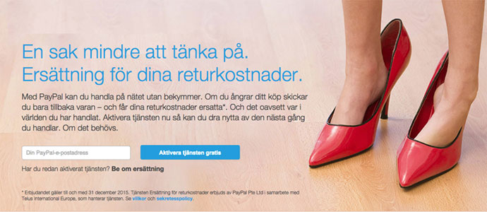 Betalleverantören PayPal förlänger de fria returerna