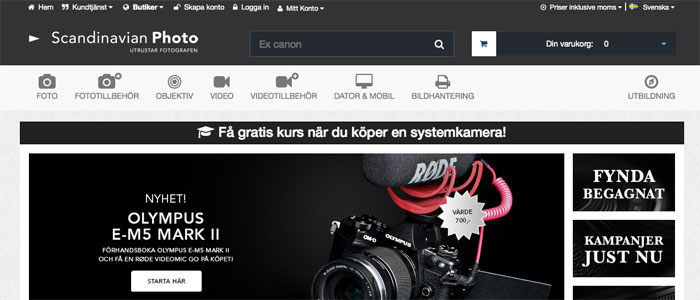 Scandinavian Photo blixtrar till med ny E-handel