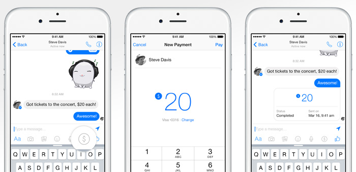 Facebook börjar med betalningar via Messenger
