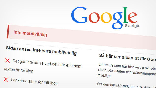 Google tvingar E-handlare att mobilanpassa - men struntar i det själva