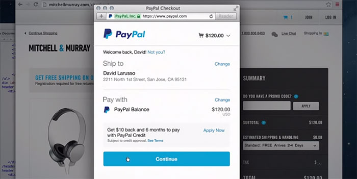 PayPal släpper sin mobila snabbkassa på webben