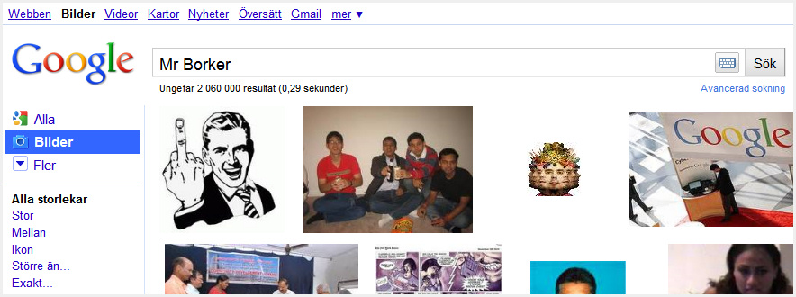 Google gillar inte Mr Borker