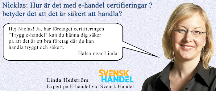 E-handelsexperten Linda Hedström besvarar frågor på DN.se