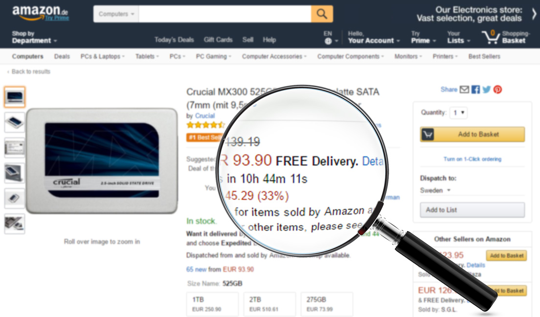 Amazon inför fri frakt till Sverige