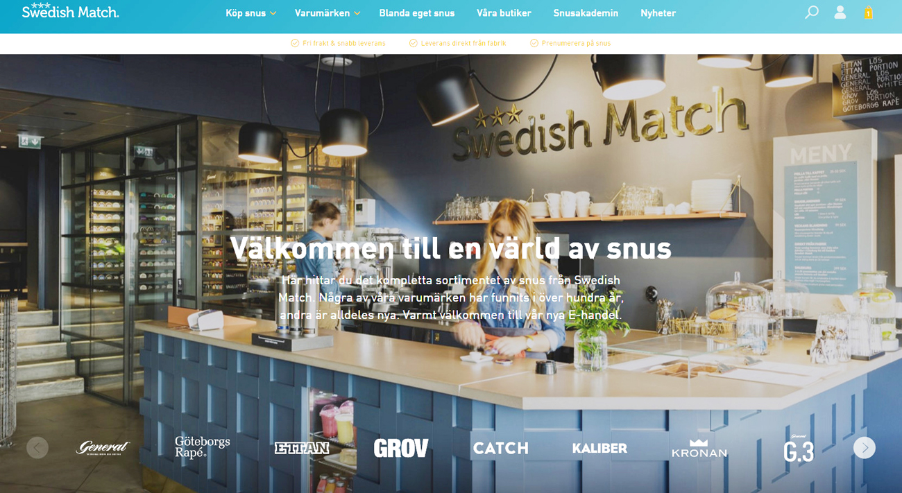 Swedish Match säljer snus på nätet - startar egen e-handel